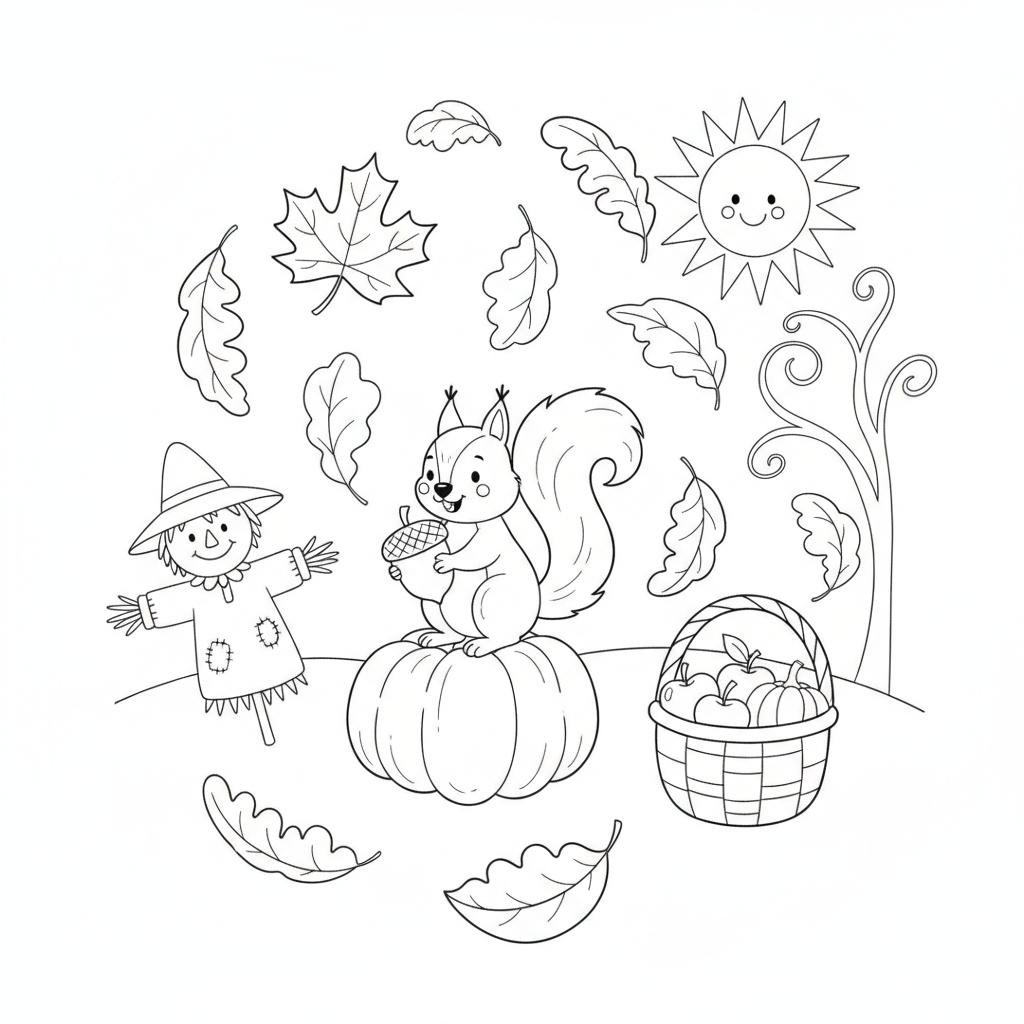 Fall Coloring Pages — printable coloring page 2