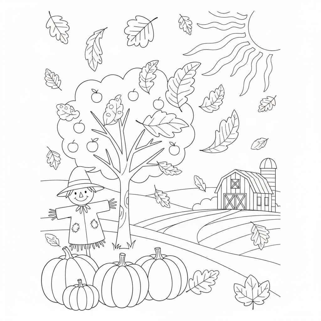 Fall Coloring Pages — printable coloring page 4