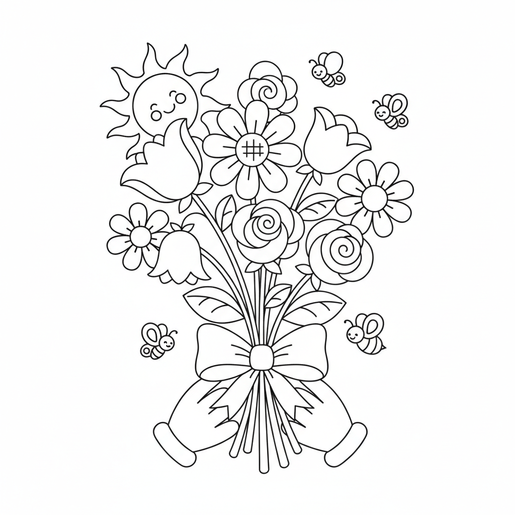 Flower Coloring Pages — printable coloring page 2