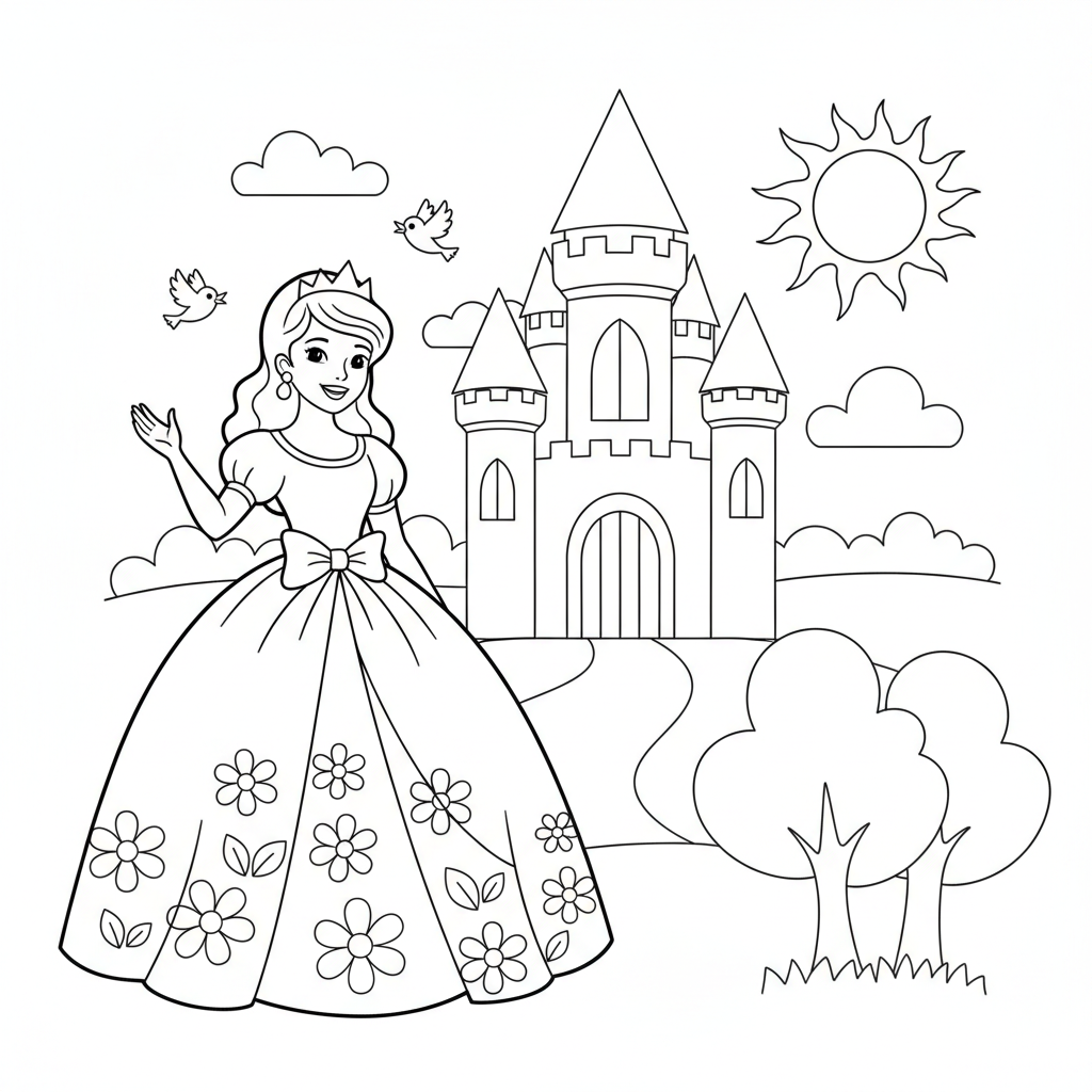 Princess Coloring Pages — printable coloring page 3