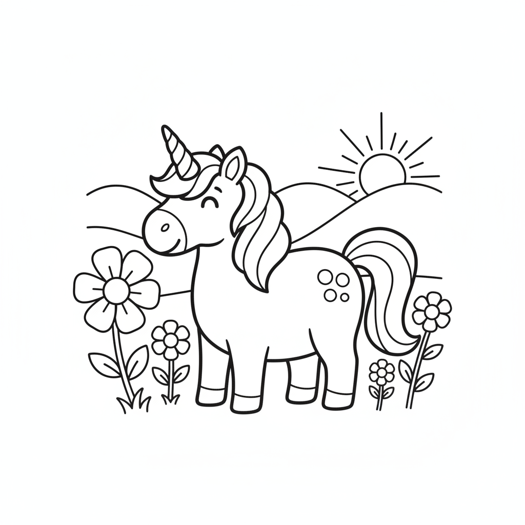 Unicorn Coloring Pages
