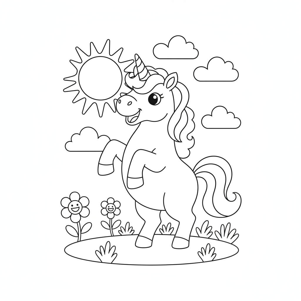 Unicorn Coloring Pages — printable coloring page 2