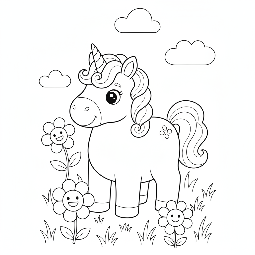 Unicorn Coloring Pages — printable coloring page 5